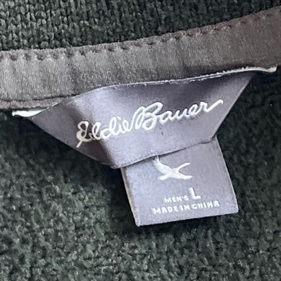 Eddie Bauer Men’s 1/4 Zip Long Sleeve Fleece Lined Pullover Sweatshirt Top Large - Picture 5 of 6